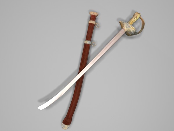 weapons cavalry saber 3d max - cavalry saber 1879  by Poliovale
